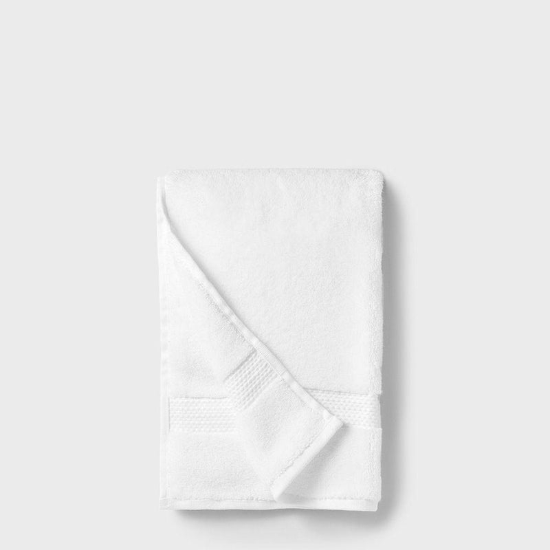Hand Towel, Crisp White Waffle Weave, Minimalist Organic Style
