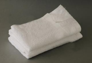 Hand Towel Dobby Border Terry Texture Pure White Soft Terry Cloth Towels