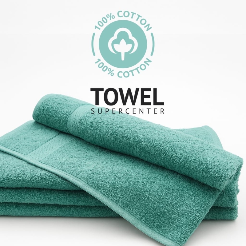 Hand Towel Hunter Green Dobby Border Classic Traditional