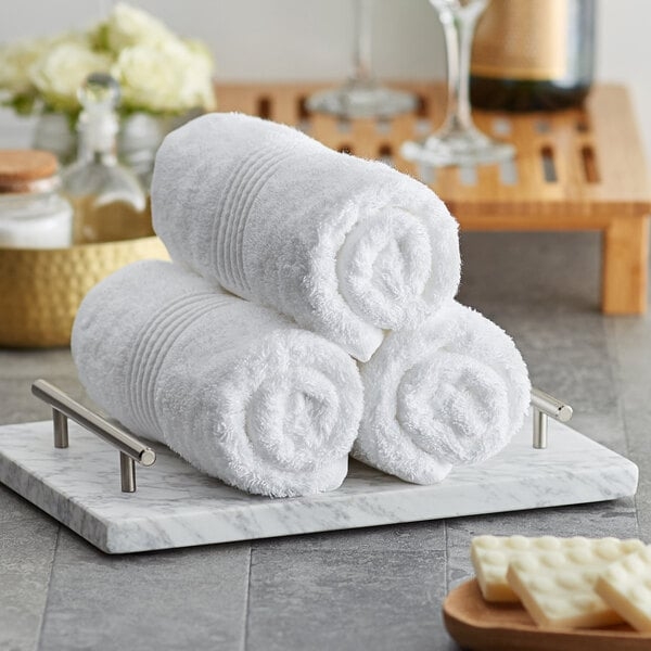 Hand Towel, Luxury Combed Cotton, Terry Weave, Dobby Border