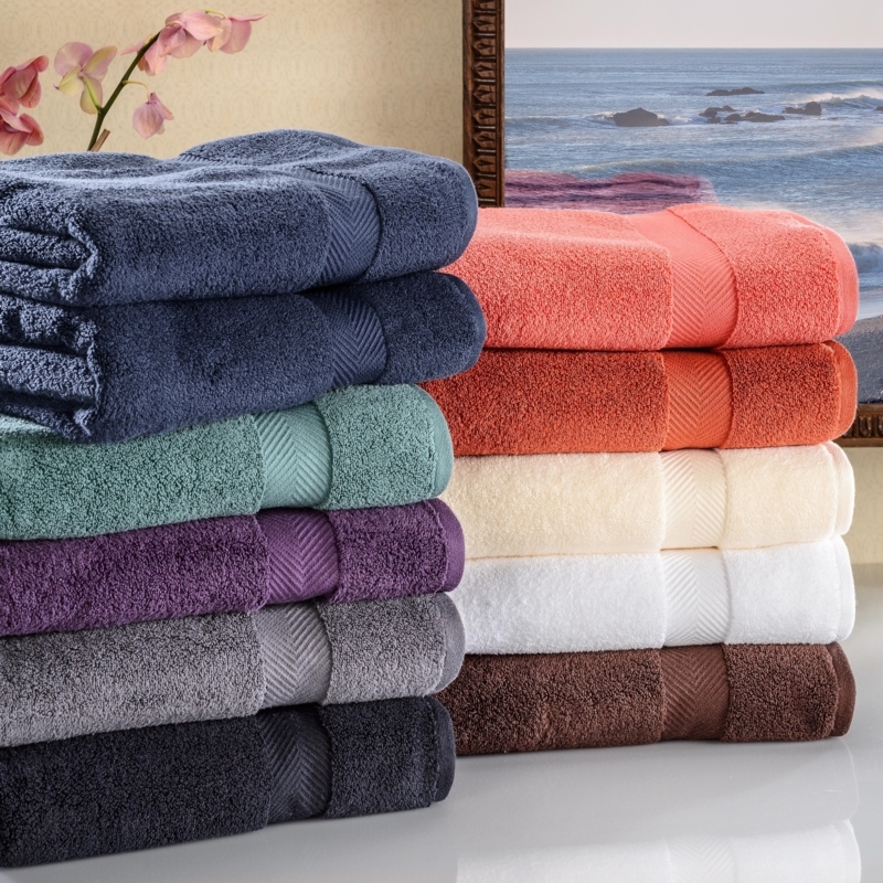 Hand Towel: Midnight Blue Color, Dobby Border, Absorbent Loops