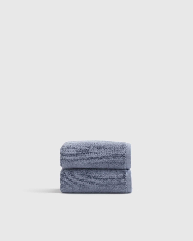 Hand Towel, Mineral Green Ribbed Cotton Spa Quality