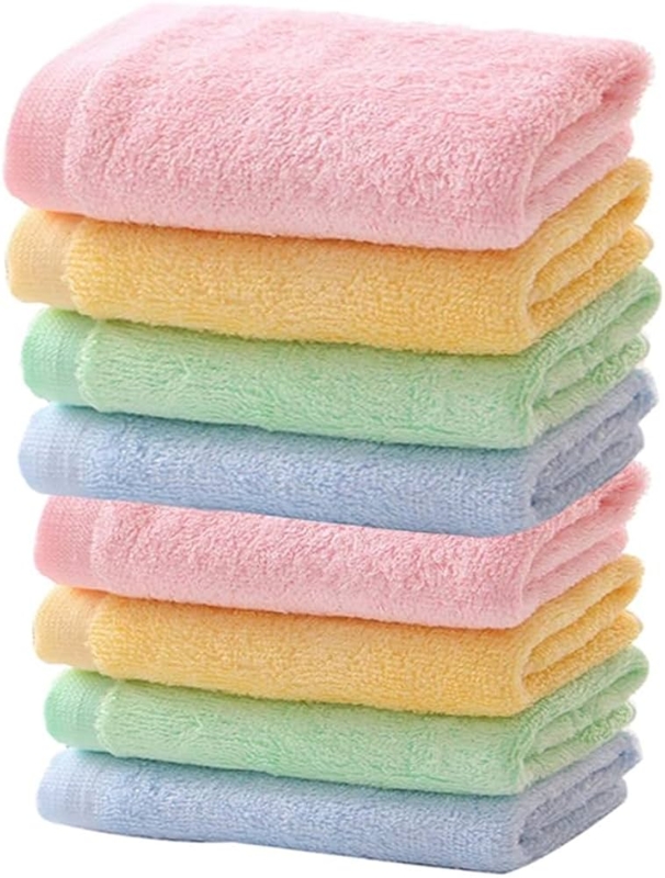 Hand Towel: Minimalist Neutral Palette, Neatly Stacked, Cotton-Like