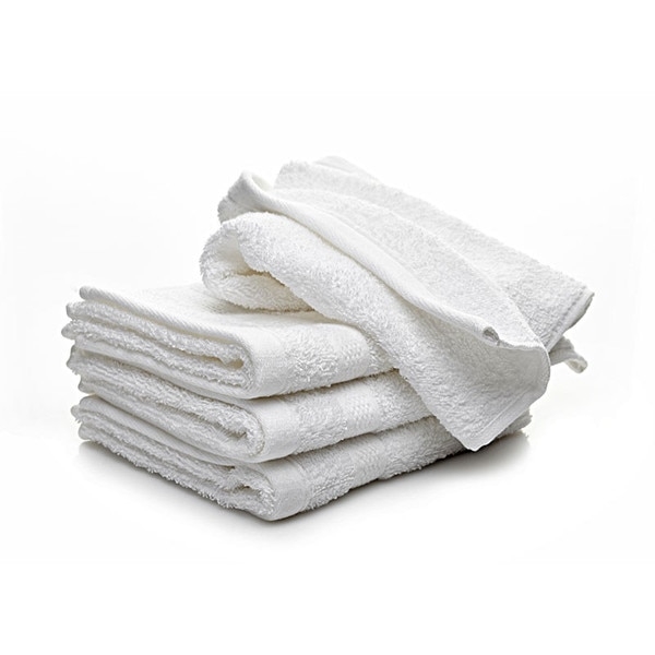 Hand Towel Pair, Looped Terry Texture, Stacked, Classic