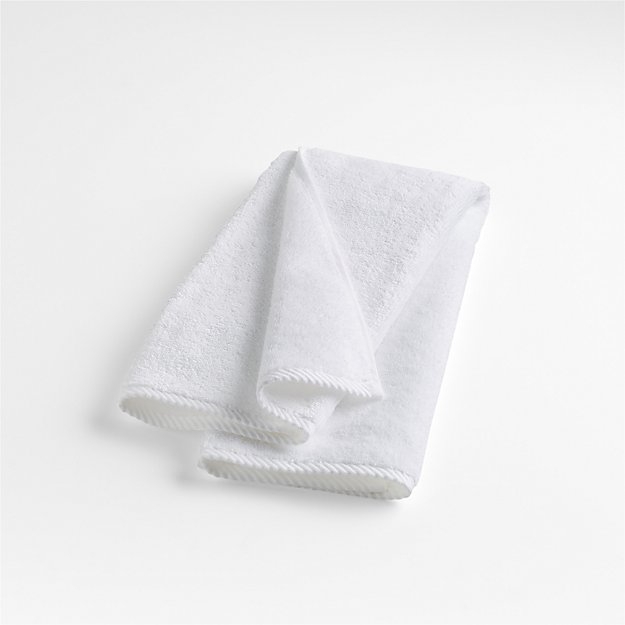 Hand Towel, Quick-Dry Honeycomb Weave, Organic Cotton, Flat Border