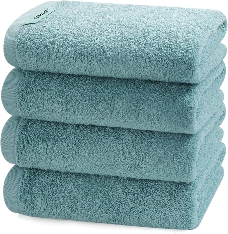 Hand Towel Set: Navy Blue Terry Cloth with Integrated Hanging Loops