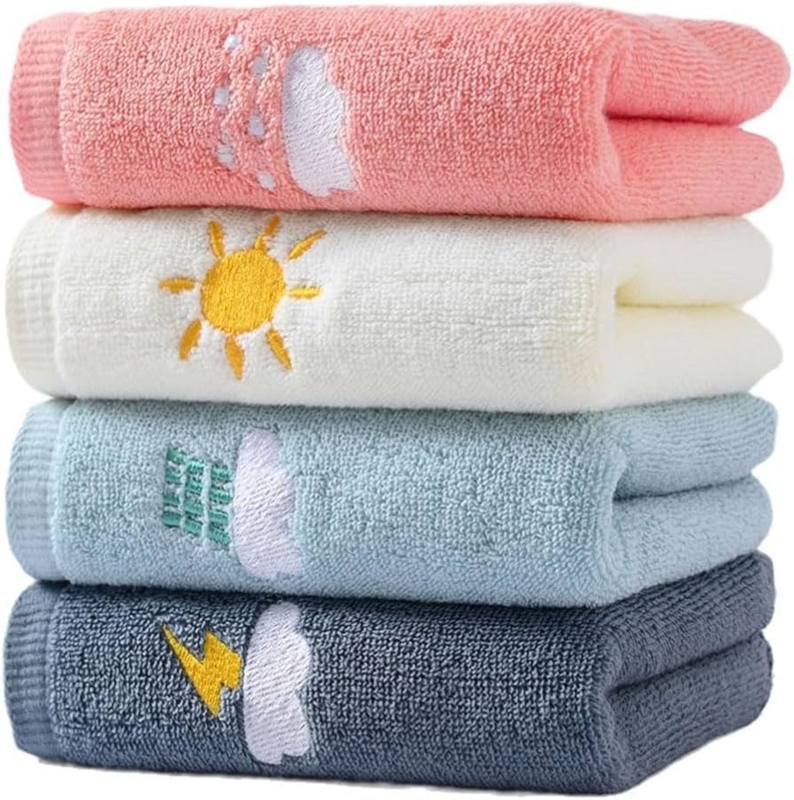 Hand Towel Set Scandinavian Multi Color Terry Weave