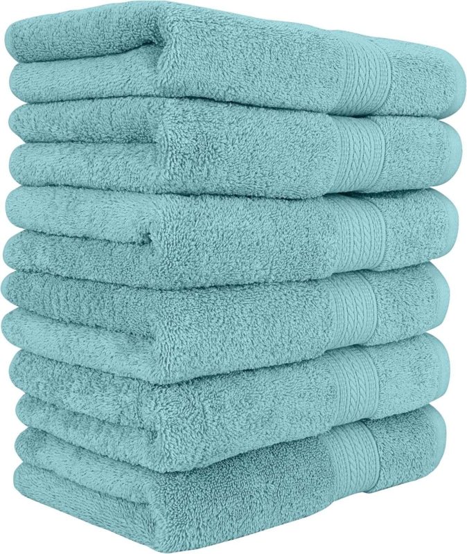Hand Towel Set: White Cotton Honeycomb Waffle Weave Texture