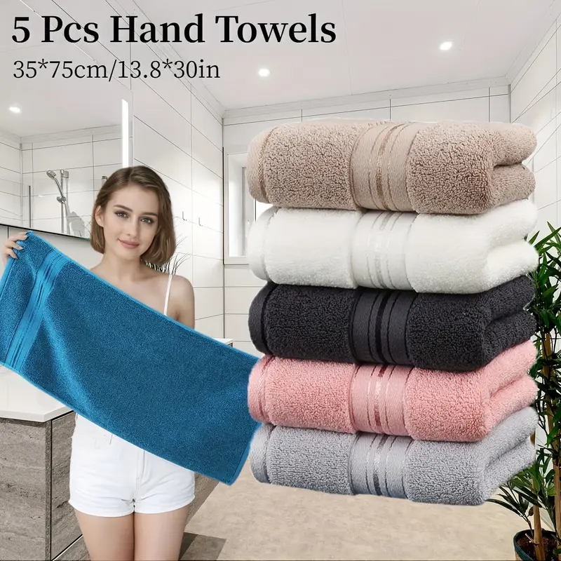 Hand Towel Stack with Earthy Tonal Palette for Organic Modern Bath