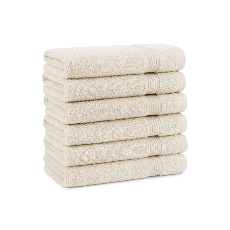 Hand Towel Terry Cloth Dobby Border, Absorbent Terry Cloth Towels