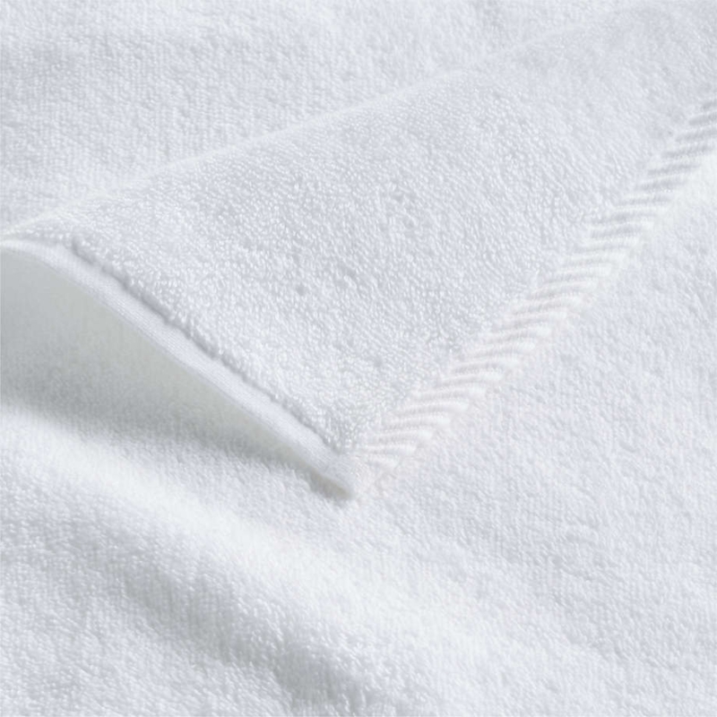 Hand Towel, White Organic Cotton Looped Terry Weave