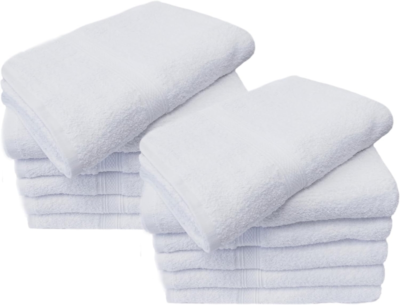 Hand Towels Dense Looped Texture Stacked Bathroom Linens