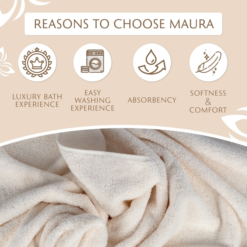 Hand Towels Dobby Border Plush Pile Cotton, Spa-Inspired Vanity Decor