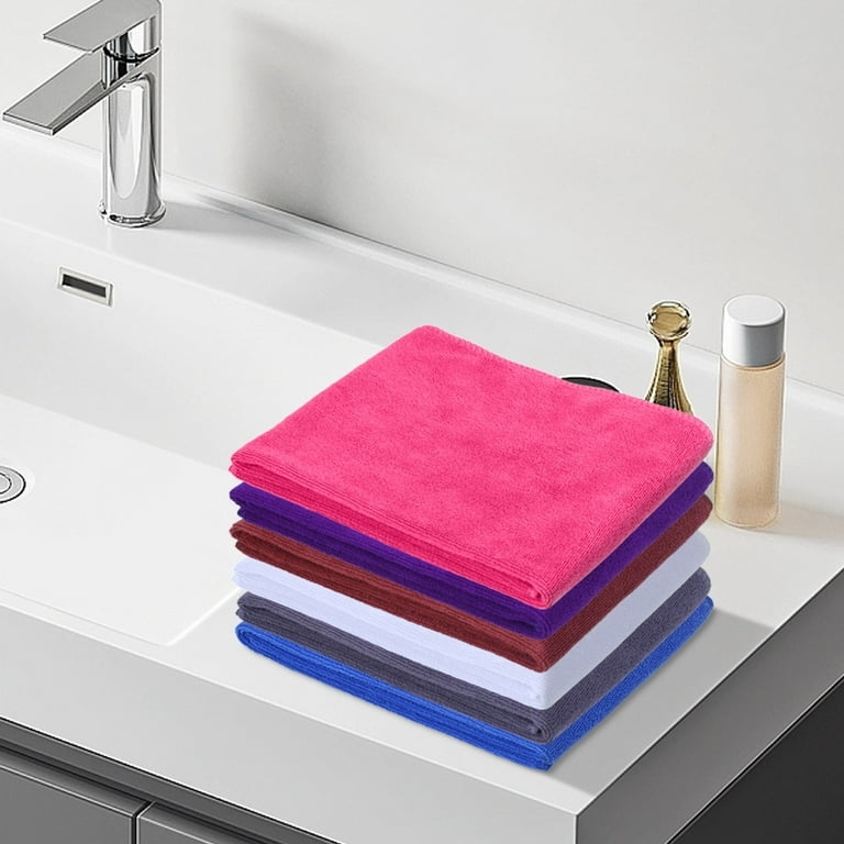 Hand Towels Organized in a Modern Neutral Gradient Stack