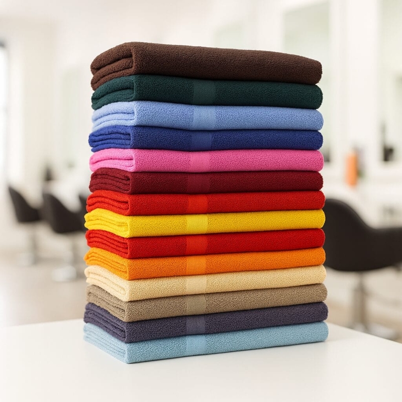 Hand Towels Vibrant Rainbow Set, Colorful Cotton Salon Linens