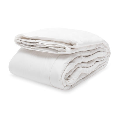 High Loft White Box Stitch Comforter, Piped Edges, Minimalist Hotel Style