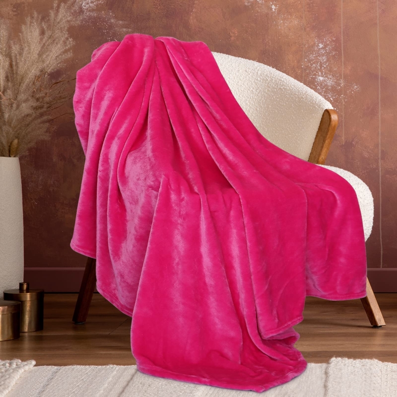 Honeycomb Waffle Weave Throw Blanket, Dusty Pink. Waffle Knit Throw Blanket