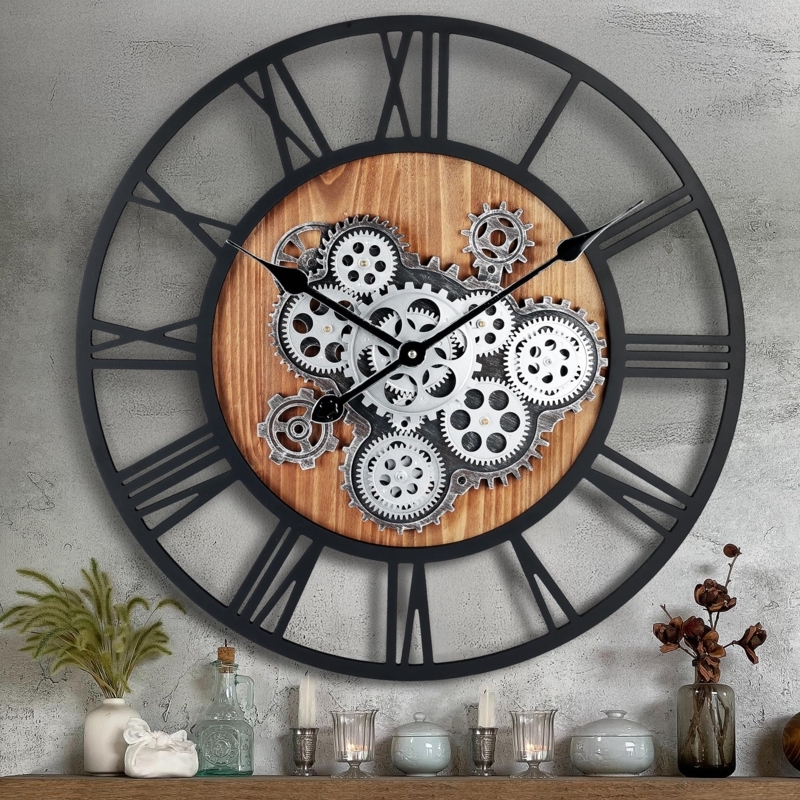 Exposed Gears Wall Clocks