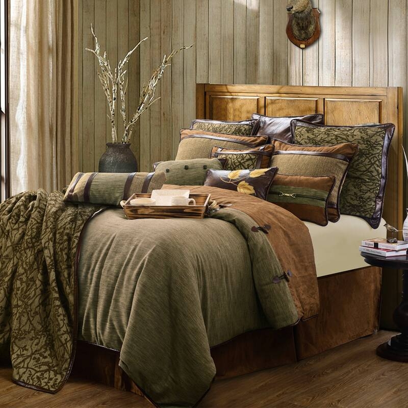 Jacquard Woven Throw Fringed Bear Lodge Motif Earth Tones Rustic