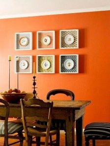 Large Multi-Panel Wall Art Set Triptych Abstract Blue Orange