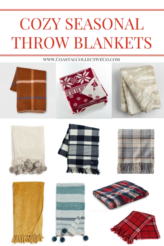 Layered Throw Blankets Styling with Chunky Knit and Neutral Tones