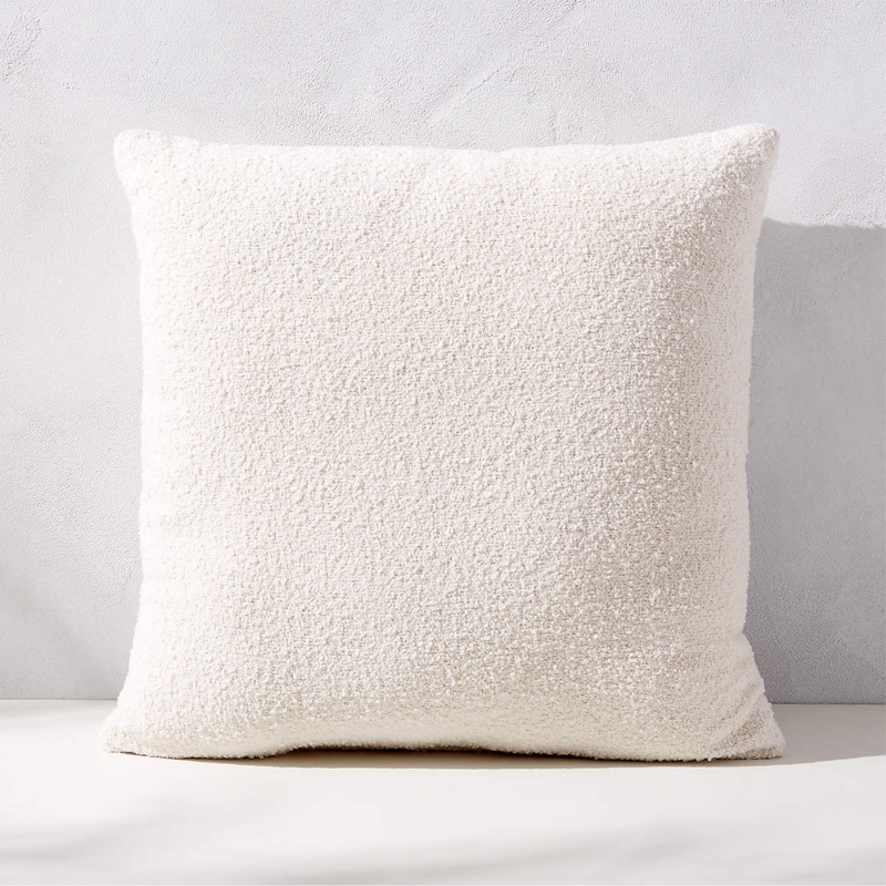 Lumbar Pillow Boucle Texture Rectangular Modern Cushion