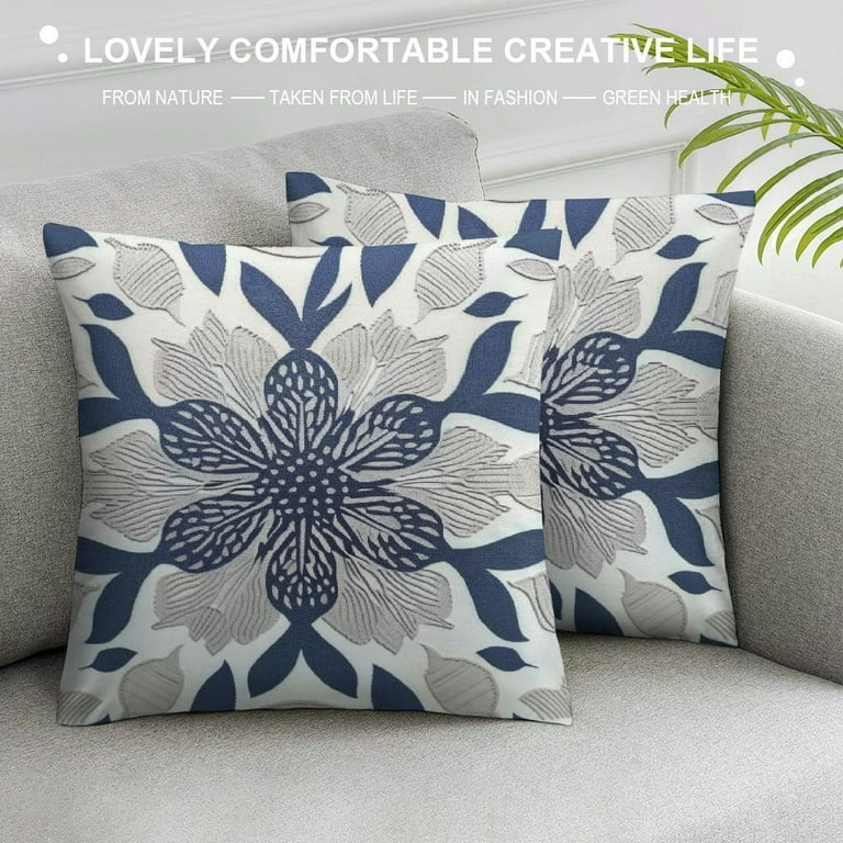 Lumbar Pillow Floral Pattern Dahlia Modern Farmhouse