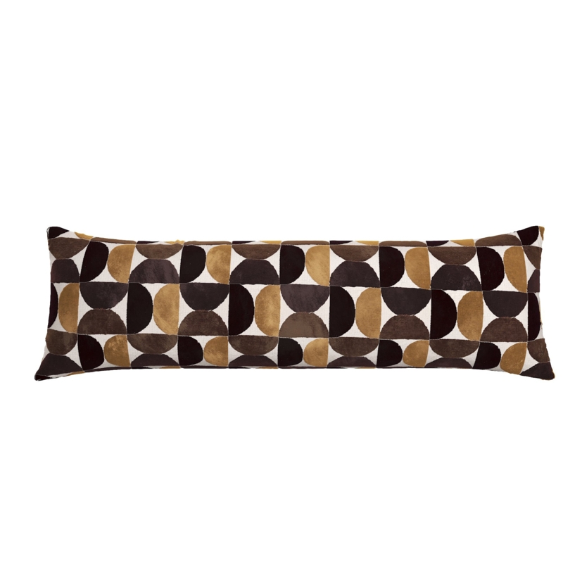 Lumbar Pillow Geometric Lattice Pattern Silver Metallic Sheen Glam