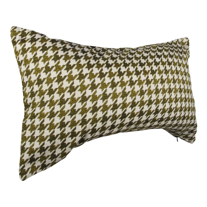 Lumbar Pillow Golden Yellow Olive Green Woven Earthy Tone Accent