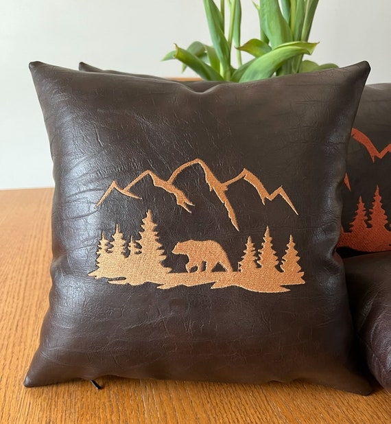 Lumbar Pillow Personalized Coordinates Mountain Silhouette