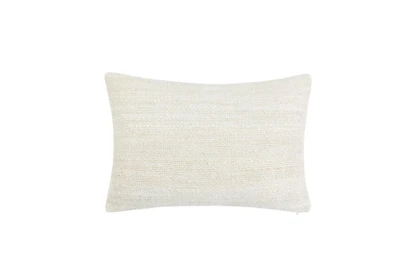 Lumbar Pillow, Textured Ivory Jute-like Weave, Natural Coastal Decor