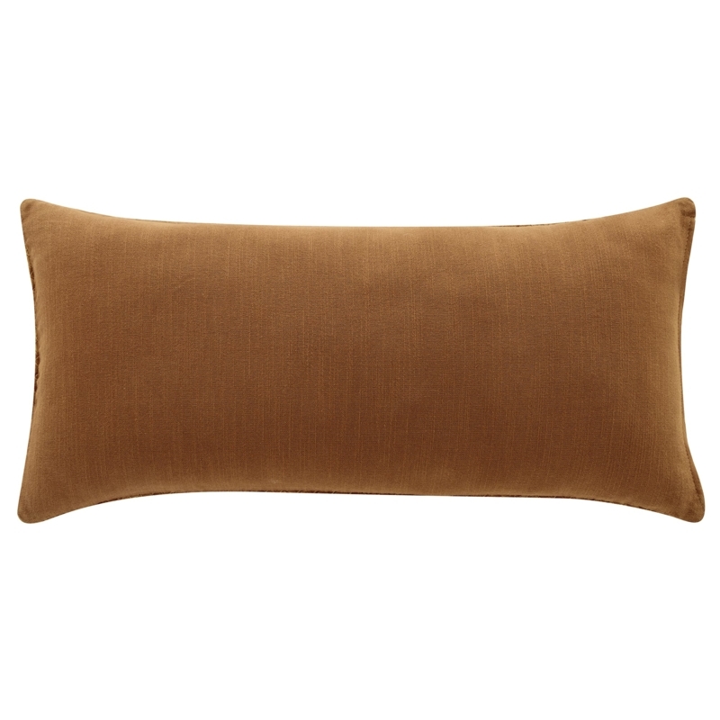 Lumbar Pillow: Woven Suede Lumbar Pillow in Hazel Suede Basket Weave.