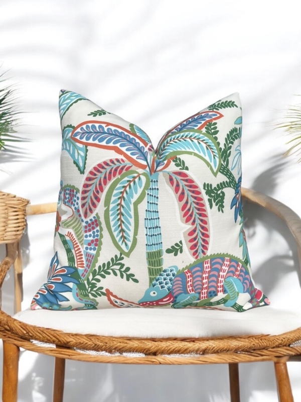 Lumbar Throw Pillow Geometric Trellis Pattern Lumbar Shape Neutral