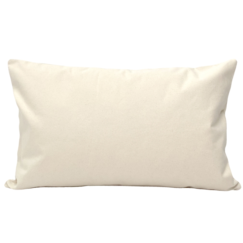 Lumbar Throw Pillow Natural Cream Heavy Canvas Matte Minimalist
