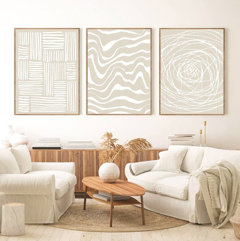 Minimalist Triptych Wall Art: Female & Botanical Line Prints