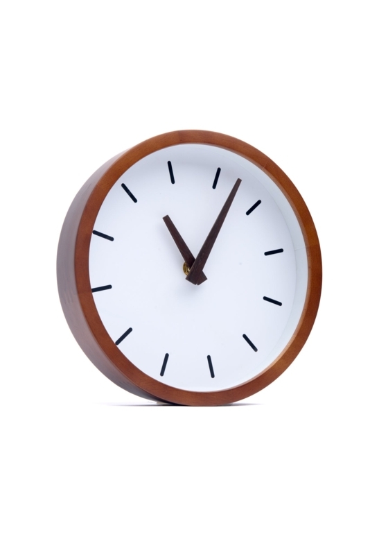 Minimalist Wood Wall Clock with Numberless Dial & Slim Hands