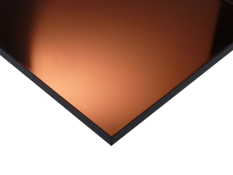 Mirror Sheet Bronze Tint Acrylic Reflective Glossy Shatter Resistant