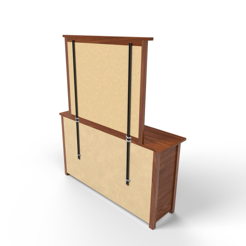 Mirror Support Brackets Natural Wood Adjustable System Heavy Duty