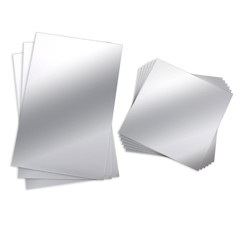 Mirror Tiles Self Adhesive Stickers Square Geometric Layout