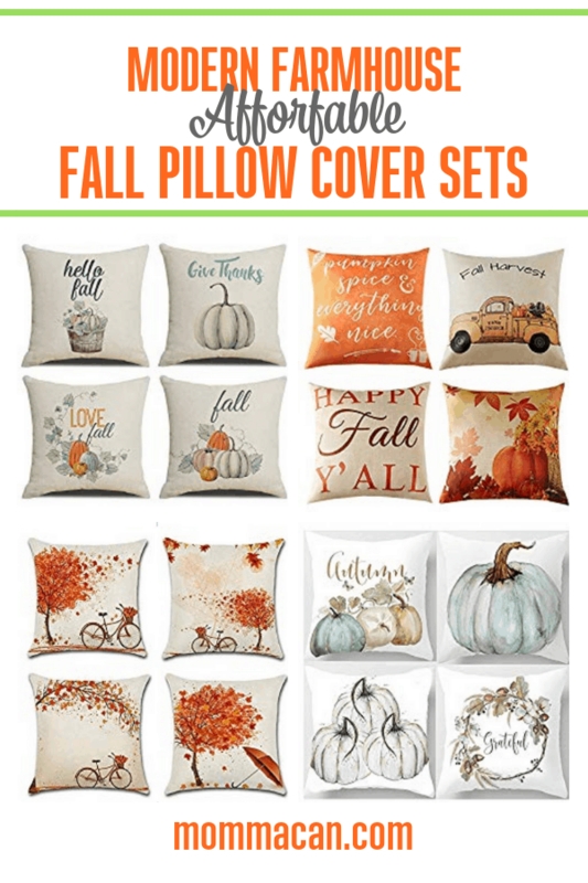 Modern Farmhouse Affordable Fall Pillow Cover Sets -