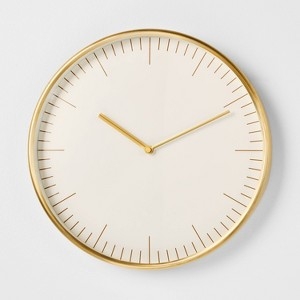Modern Transitional Wall Clock Slim Profile Serif Numerals