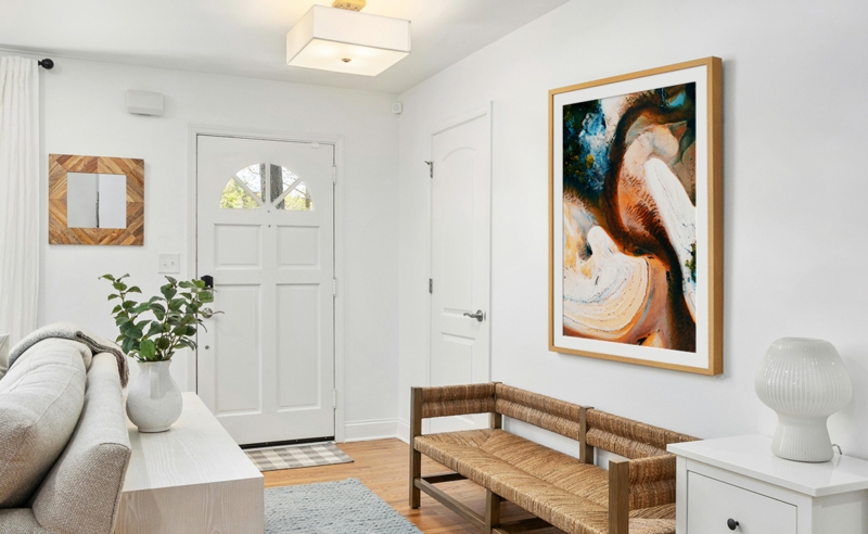 Monochrome Wall Art Design Concept: Large Scale Gestural Brushstrokes