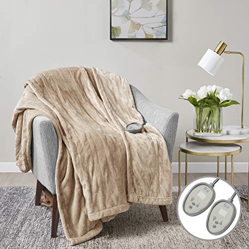 MP2 Electric Heated Blanket Machine Washable - Dual Controller w/20 Heating  Levels & 10 Hours Auto Shut Off Function | UL