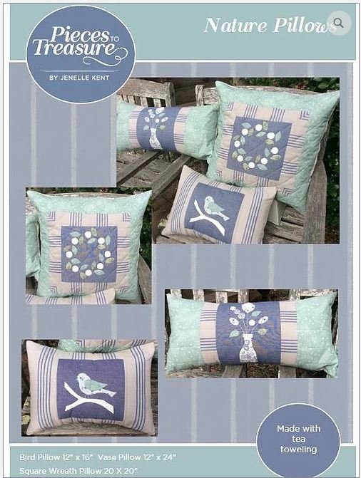 Nature Themed Throw Pillow Illustrated Motifs Mint Green