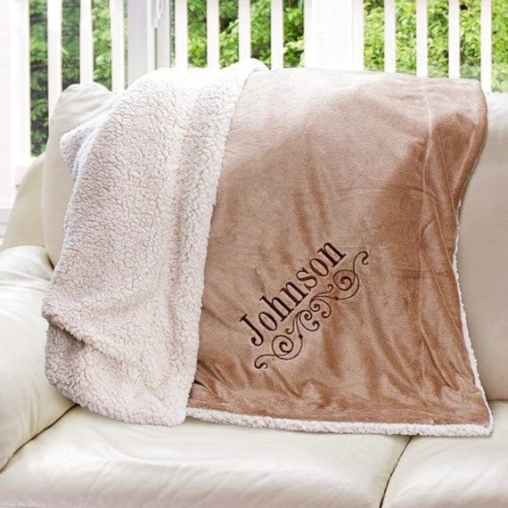 Navy Sherpa Throw Blanket Personalized Holiday Truck Graphic