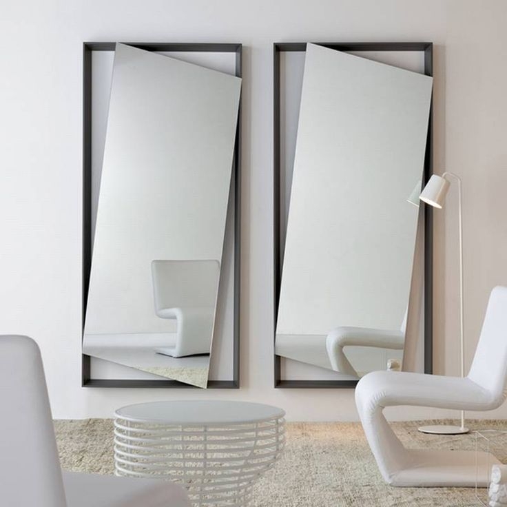 Oversized Circular Wall Mirror with Thin Black Frame for Entryways
