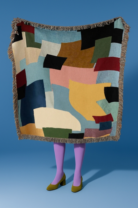 Patchwork Woven Throw Blanket  Clr Shop