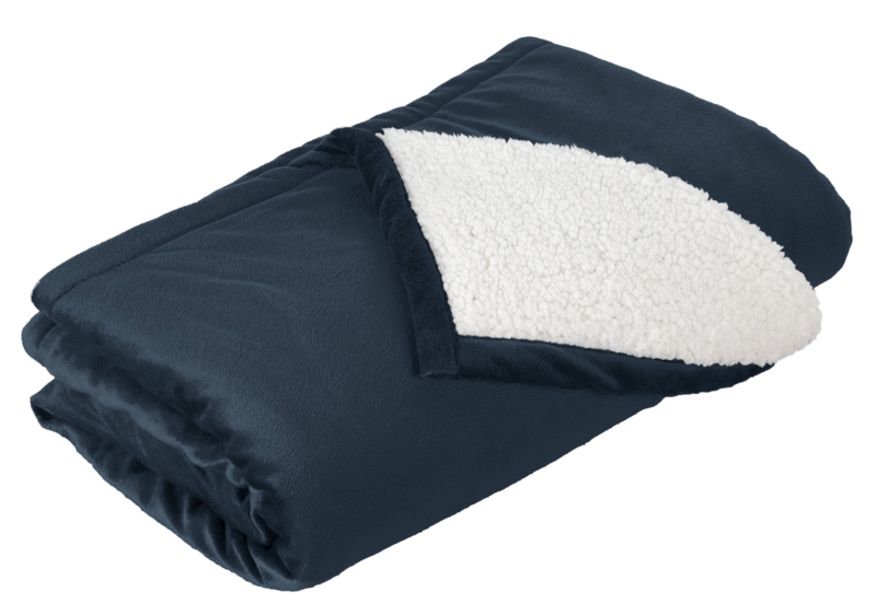 Personalized Mountain Lodge Blanket Charcoal Sherpa Lined