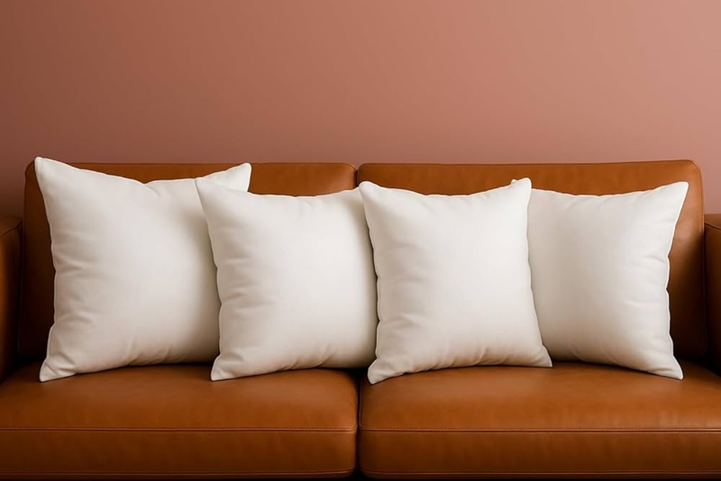 Pillow Insert, 4-Pack White Square Overstuffed Voluminous Stuffer