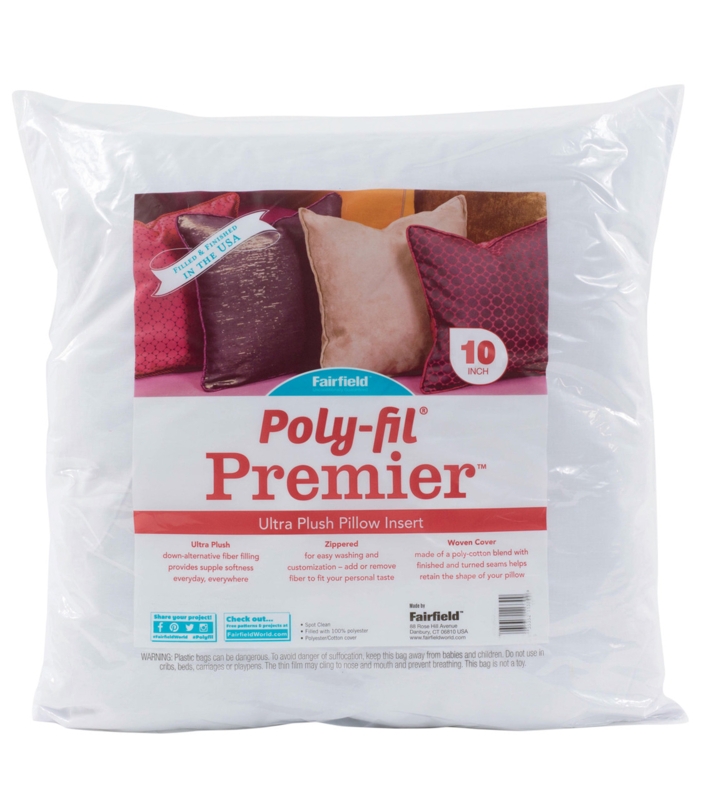Pillow Insert, High Loft Puffed Design, Square Form